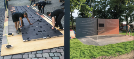 Installation sur sol irrégulier